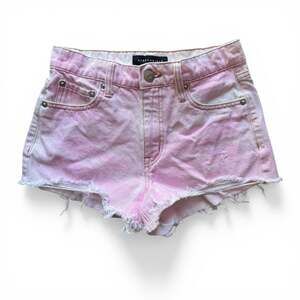 Aeropostale High Rise Shorty Cotton Pink Acid Wash Cutoff Shorts Spring Break